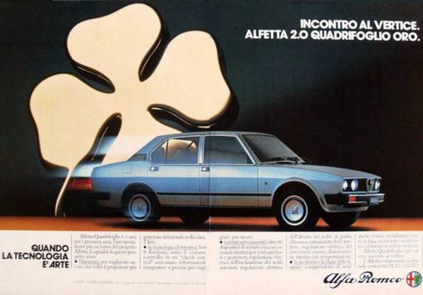 Alfetta Quadrifoglio Oro. Imagem: Mondoalfetta.it - Alfa Romeo Clube do Brasil