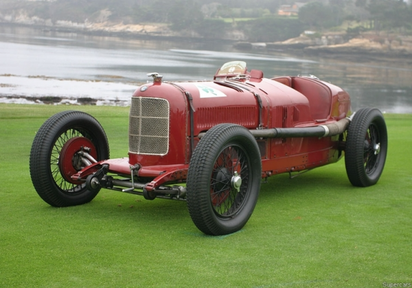 Alfa Romeo P2, já com Quadrifoglio sobre triângulo. Imagem: Supercars.net - Alfa Romeo Clube do Brasil