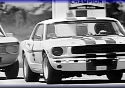 Sebring 1966 – A.J. Foyt era o grande astro da prova e liderou a fase inicial com seu Mustang antes de se retirar por problemas mecânicos. A foto mostra o lendário piloto texano em ação. - Alfa Romeo Clube do Brasil